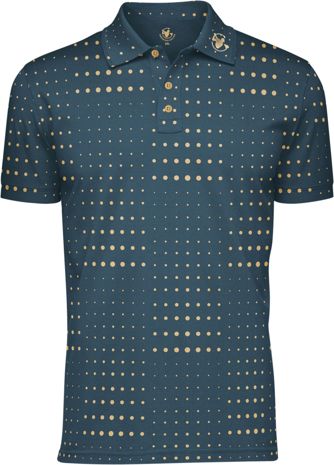 Golf Polo Shirt - Green Matrix